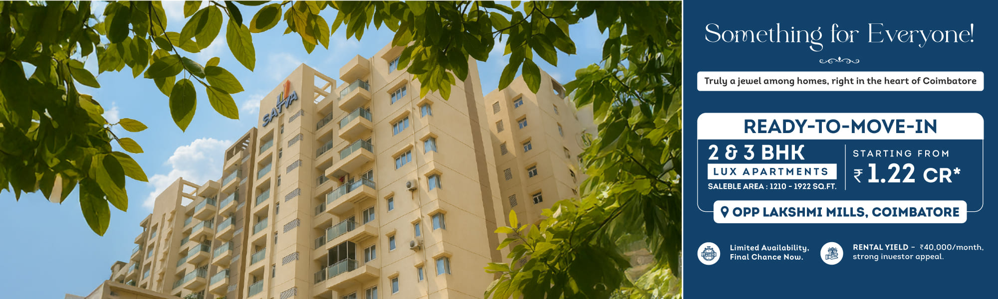 Sattva Navaratna Residency 2 & 3 BHK Luxury Apartments